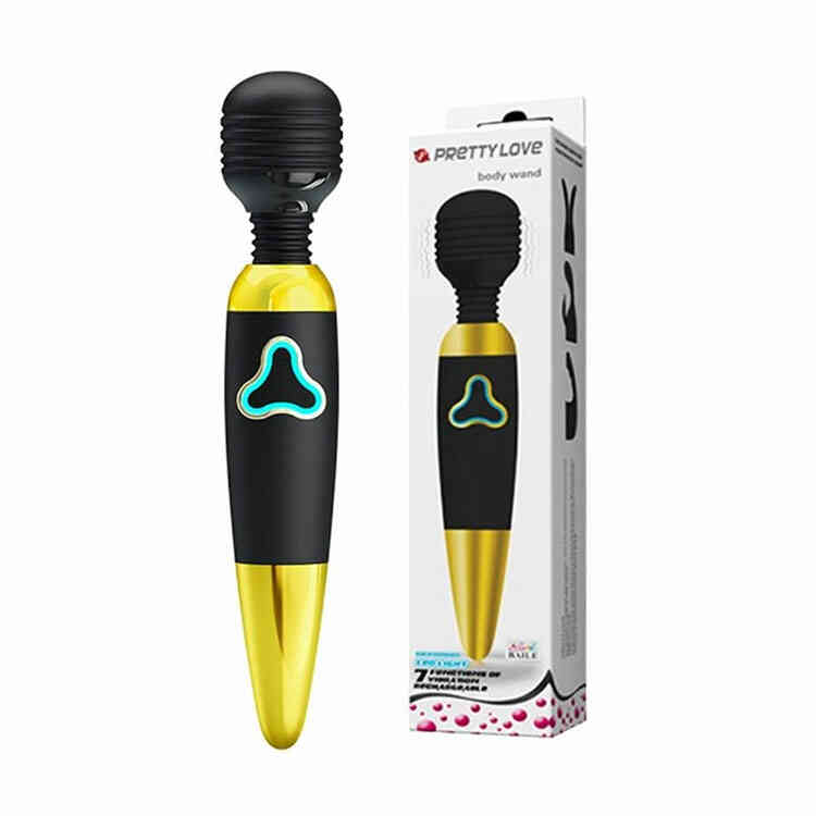 Masajeador Ultimate Body Wand Gold 7 Funciones de Vibración Pretty Love
