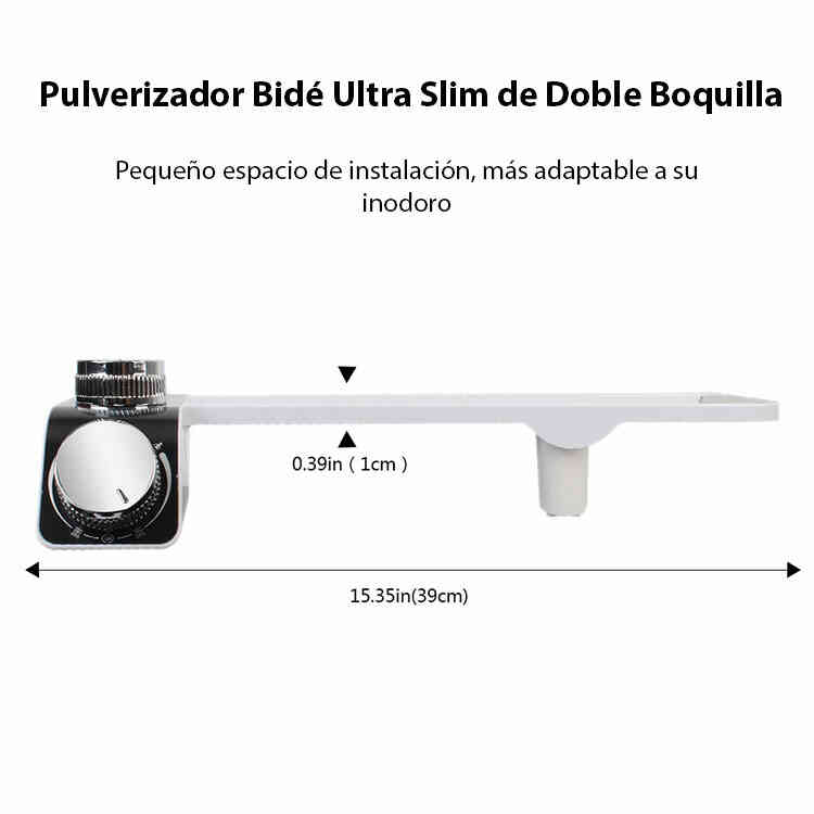 Pulverizador Bidé de Agua con Doble Boquilla Autolimpiante de Higiene | Accesorio Ajustable a Presión