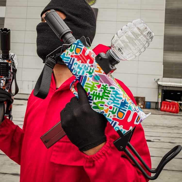 Subfusil Mini Uzi Lanzador Automático de Bolas de Hidrogel