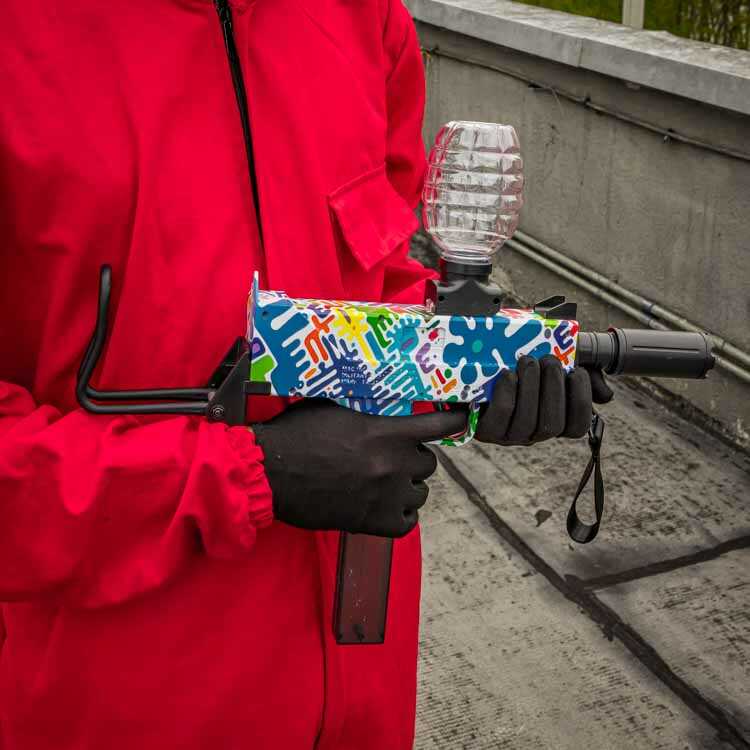 Subfusil Mini Uzi Lanzador Automático de Bolas de Hidrogel