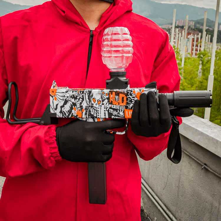 Subfusil Mini Uzi Lanzador Automático de Bolas de Hidrogel