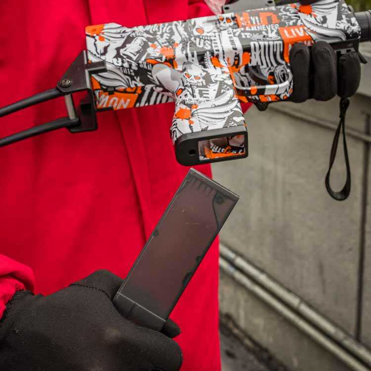 Subfusil Mini Uzi Lanzador Automático de Bolas de Hidrogel