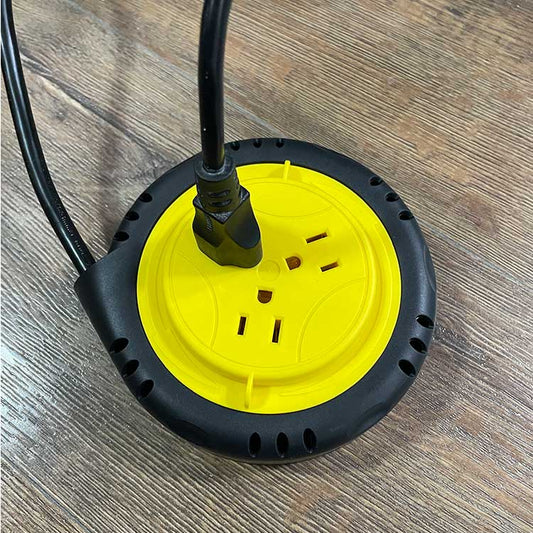 Extensión de luz para el hogar y oficina con manivela para guardar cable 1.50 metros