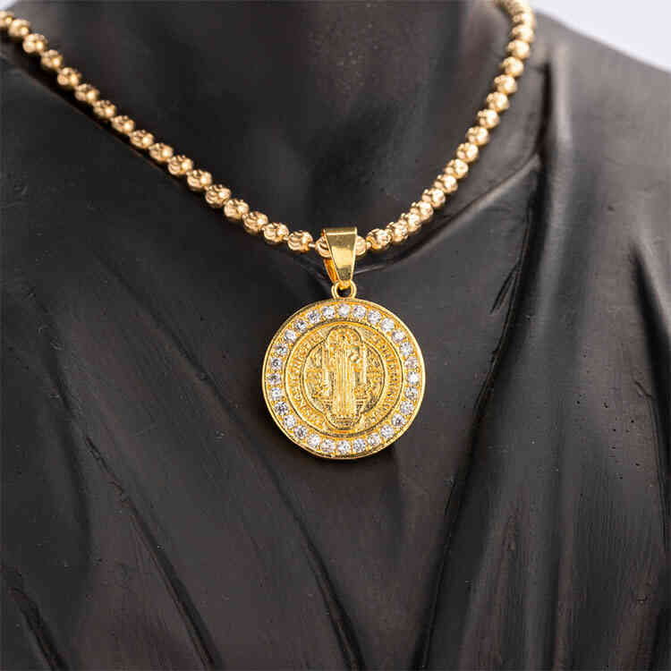 Medallón San Benito Tipo Diamante | ORO AURUX