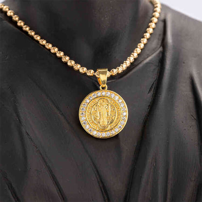 Medallón San Benito Tipo Diamante | ORO AURUX