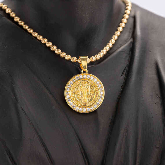 Medallón San Benito Tipo Diamante | ORO AURUX