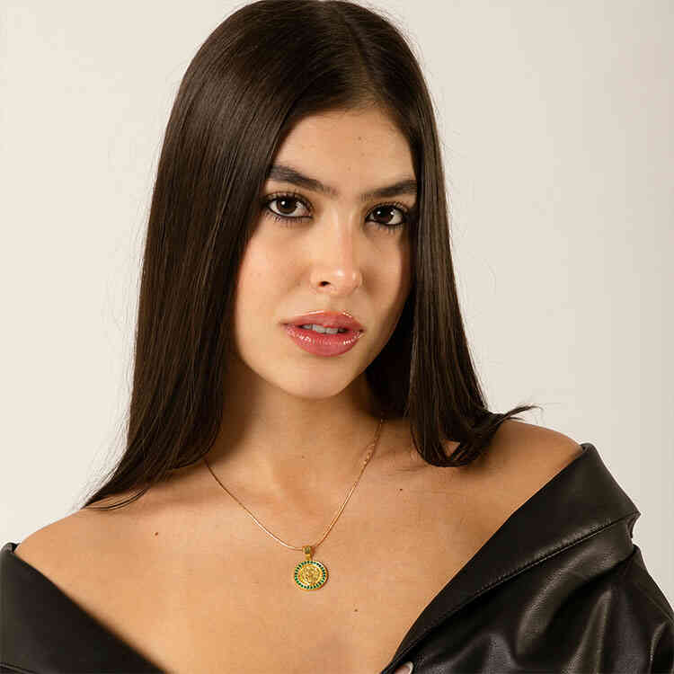 Medallón San Benito Tipo Esmeralda | ORO AURUX