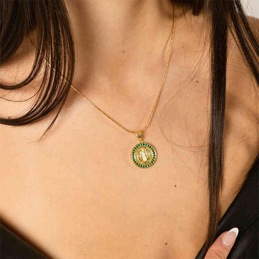 Medallón San Benito Tipo Esmeralda | ORO AURUX