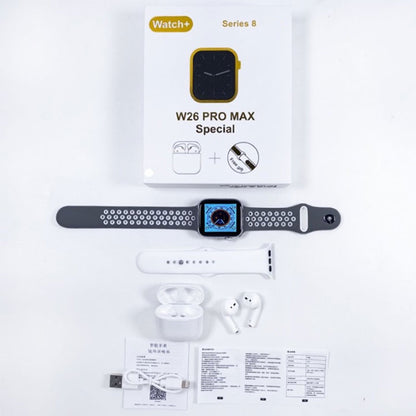 Reloj Inteligente Pulsera Deportiva + Audífonos Inalámbricos W26 PRO MAX Special + Manilla de Regalo