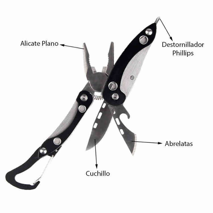 Alicate Multiherramienta 9 en 1 con Llavero