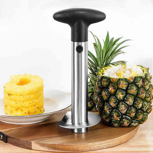 Cortador y Pelador de Piña en Acero Inoxidable 3 en 1 | Descorazonador de Piña