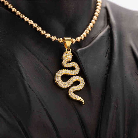 Dije Gorgona Snake White | ORO AURUX