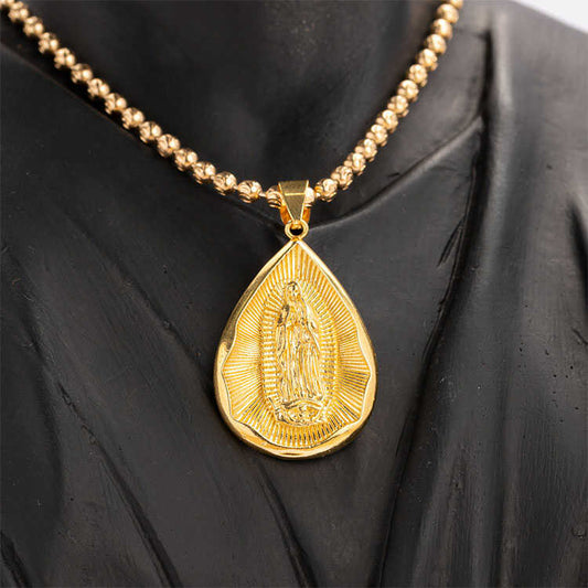 Dije Petalo Gold Virgen de Guadalupe | ORO AURUX