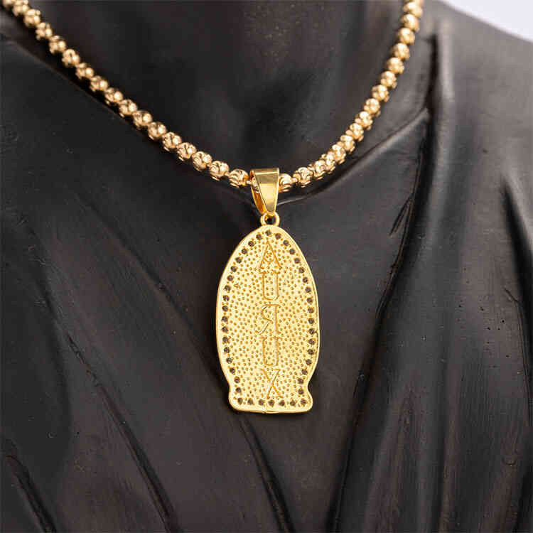 Dije Virgen de Guadalupe tipo diamante | ORO AURUX