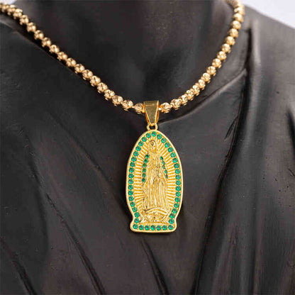 Dije Virgen de Guadalupe Tipo Esmeralda | ORO AURUX