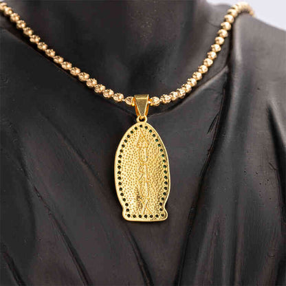 Dije Virgen de Guadalupe Tipo Esmeralda | ORO AURUX