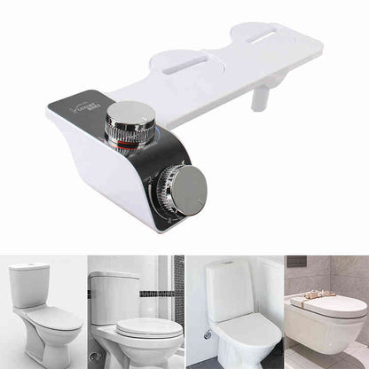 Pulverizador Bidé de Agua con Doble Boquilla Autolimpiante de Higiene | Accesorio Ajustable a Presión