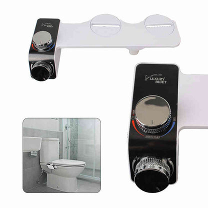 Pulverizador Bidé de Agua con Doble Boquilla Autolimpiante de Higiene | Accesorio Ajustable a Presión