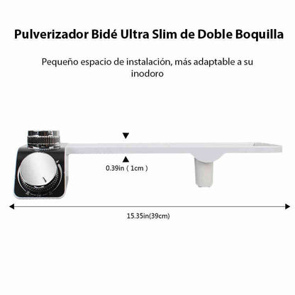 Pulverizador Bidé de Agua con Doble Boquilla Autolimpiante de Higiene | Accesorio Ajustable a Presión