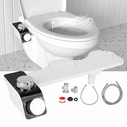 Pulverizador Bidé de Agua con Doble Boquilla Autolimpiante de Higiene | Accesorio Ajustable a Presión